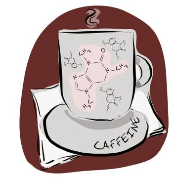 A cup of caffeine Stock Illustration