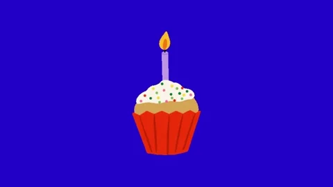Cup cake animation on chroma key background Stock-Footage 332992935