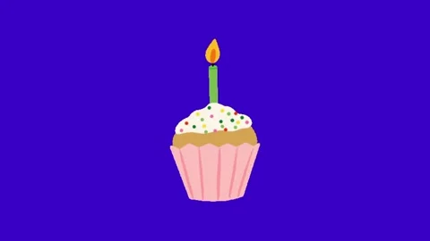 Cup cake animation on chroma key background 库存影片 332992948