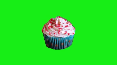 Cup cake animation on chroma key background 库存影片 332992958