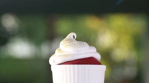 Cup cake cream dessert Stock Footage 51926056
