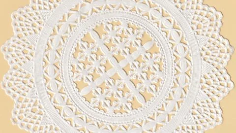 Cup Cake Doily close-up Stock Photos