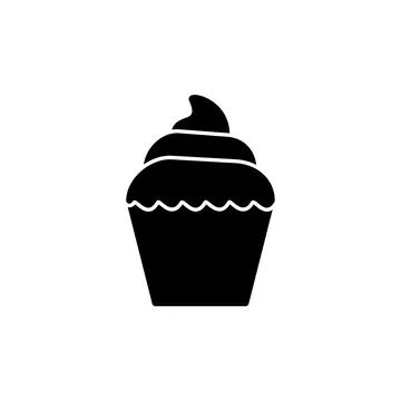 Cup cake icon vector. cake icon. bakery. muffin Stock Illustration
