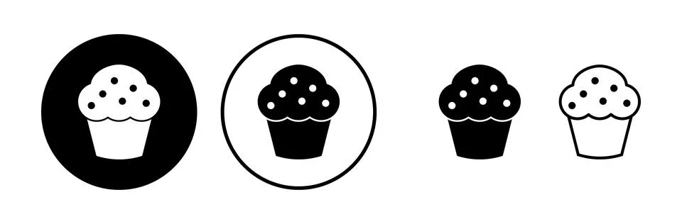 Cup cake icon vector. cake icon. bakery. muffin Stock Illustration