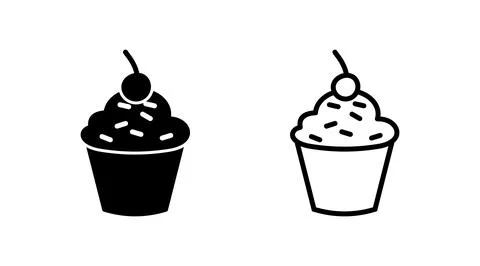 Cup cake icon vector. cake icon. bakery. muffin Stock Illustration