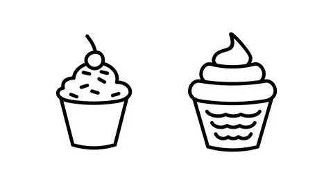 Cup cake icon vector. cake icon. bakery. muffin Stock Illustration