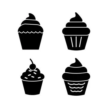 Cup cake icon vector. cake icon. bakery. muffin Stock Illustration