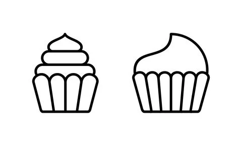 Cup cake icon vector. Cup cake sign and symbol Stock Illustration