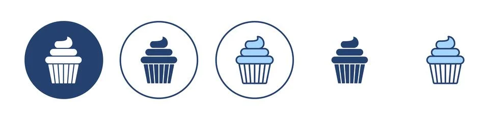 Cup cake icon vector. Cup cake sign and symbol Stock Illustration