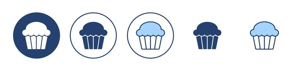 Cup cake icon vector. Cup cake sign and symbol Stock Illustration