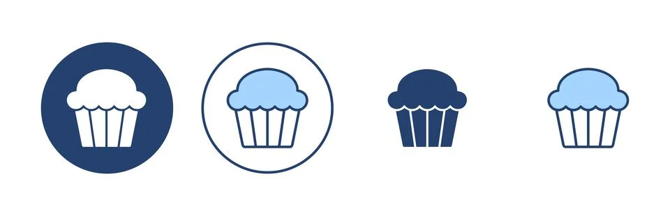 Cup cake icon vector. Cup cake sign and symbol Stock Illustration