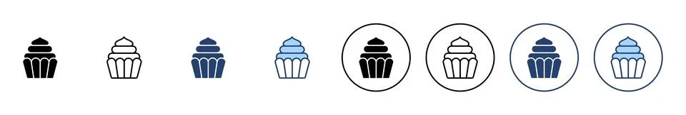 Cup cake icon vector. Cup cake sign and symbol Stock Illustration