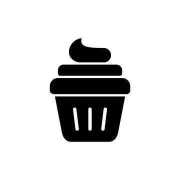 Cup cake icon vector. Cup cake sign and symbol Stock Illustration