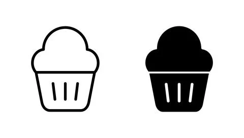 Cup cake icon vector. Cup cake sign and symbol Stock Illustration