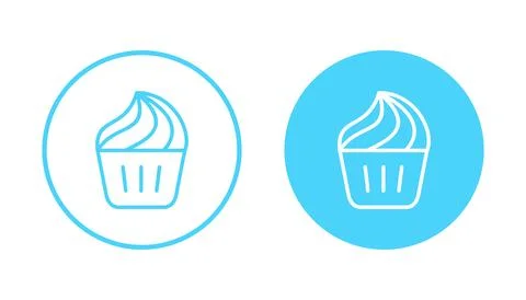 Cup cake icon vector. Cup cake sign and symbol Stock Illustration