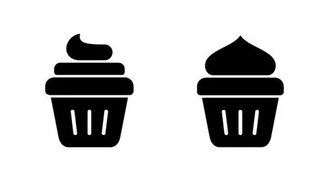 Cup cake icon vector. Cup cake sign and symbol Stock Illustration