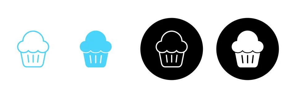 Cup cake icon vector. Cup cake sign and symbol Stock Illustration