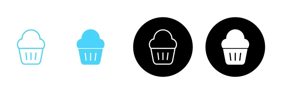 Cup cake icon vector. Cup cake sign and symbol Stock Illustration