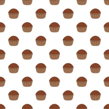 Cup cake pattern seamless Stock Illustration