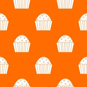 Cup cake pattern seamless Stock Illustration