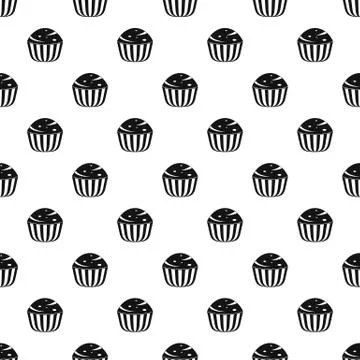 Cup cake pattern seamless Stock Illustration