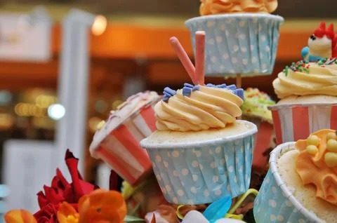 Cup cake Stockfoto's