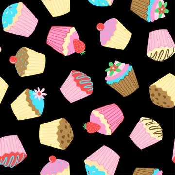 Cup cakes. Stock Illustration