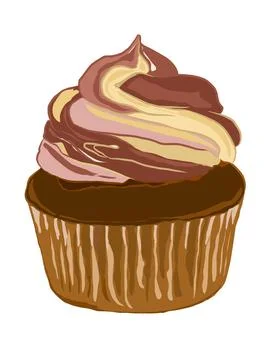 Cup cakes Stock Illustration