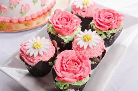 Cup cakes Stock Photos