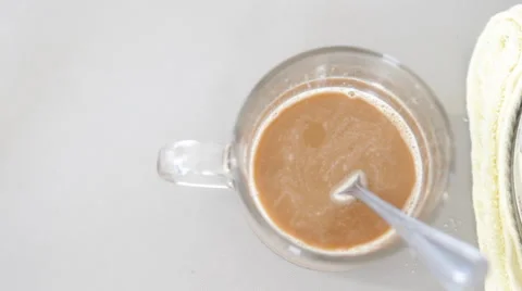 Cup of Cappuccino from capsule coffee machine Stock Footage 45380117