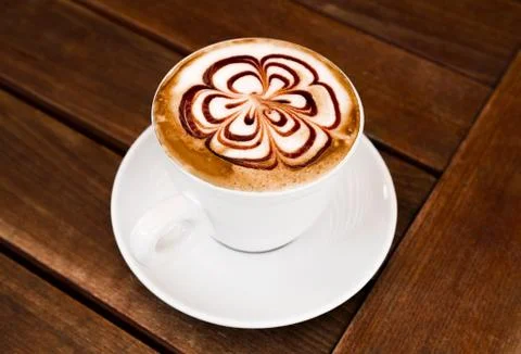 Cup of Cappuccino Coffee Stock Photos