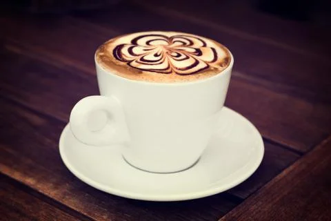 Cup of Cappuccino Coffee Stock Photos