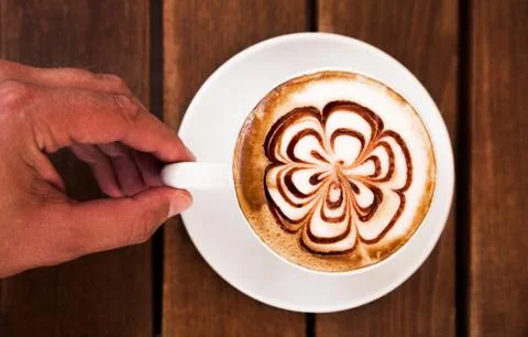 Cup of Cappuccino Coffee Stock Photos