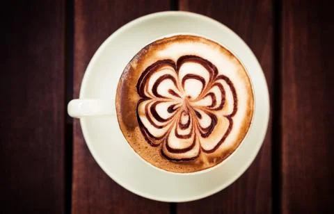 Cup of Cappuccino Coffee Stock Photos