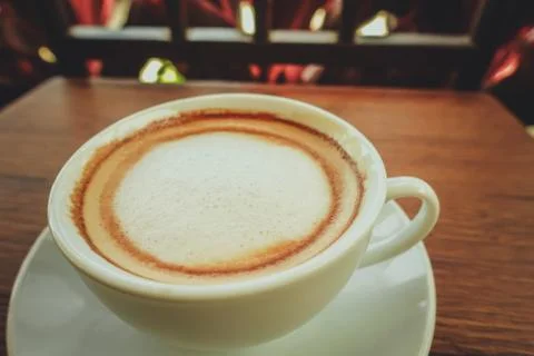 Cup of cappuccino coffee Stock Photos