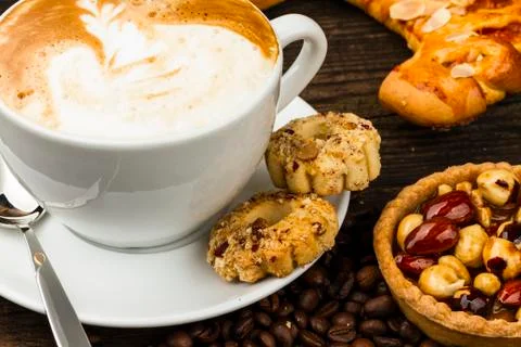 Cup of cappucino Stock Photos