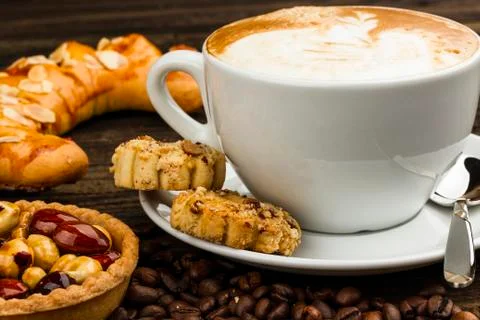 Cup of cappucino Stock Photos