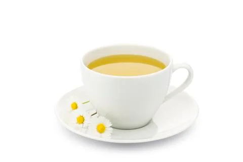 Cup of chamomile Stock Photos