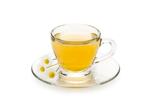Cup of chamomile Stock Photos