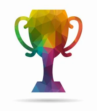 Cup champion poly icon イラスト素材