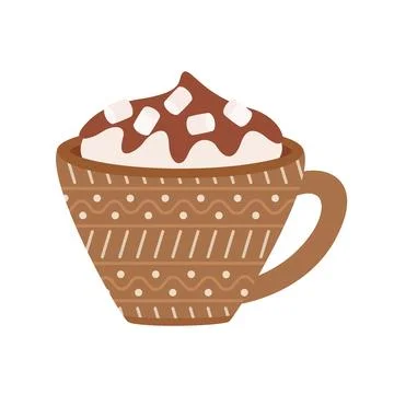 Cup with chocolate and marshmallows Stock-Illustration