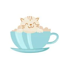 Cute cups of coffee set sticker kawaii icon vector design. Adorable cute  hot drinks, coffee to go, latte in cup with positive emotions, japanese,  oriental culture symbol anime, facial expression Stock Vector