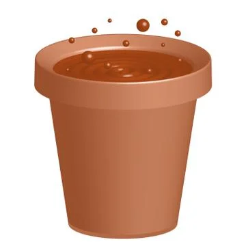 Cup with chocolate Stock Illustration