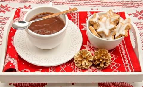 Cup with chocolate Stock Photos