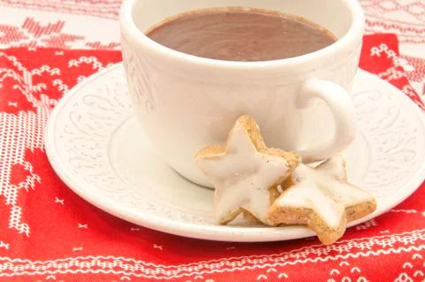 Cup with chocolate Stock Photos