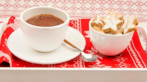 Cup with chocolate Stock Photos