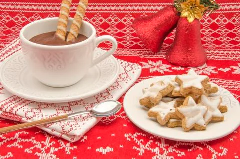 Cup with chocolate Stock Photos