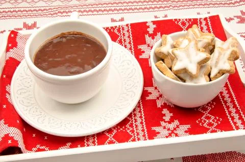 Cup with chocolate Stock Photos