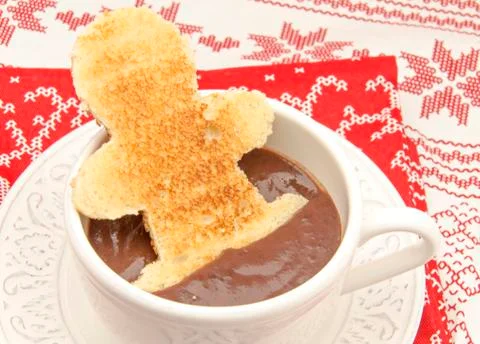 Cup with chocolate Stock Photos