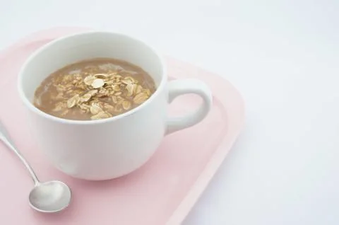 Cup of coco with oats Foto stock